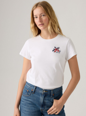 Tricouri si Topuri - Levi's Tricou Alb Regular Femei