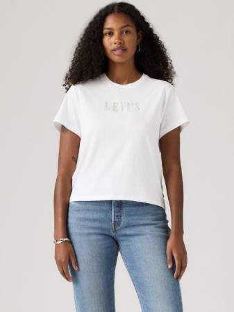 Tricouri si Topuri - Levi's Tricou Alb Regular Femei