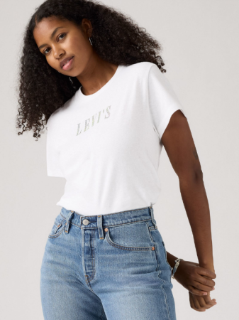 Tricouri si Topuri - Levi's Tricou Alb Regular Femei