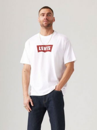 Tricouri si Polo - Levi's Tricou Alb Relaxed Barbati