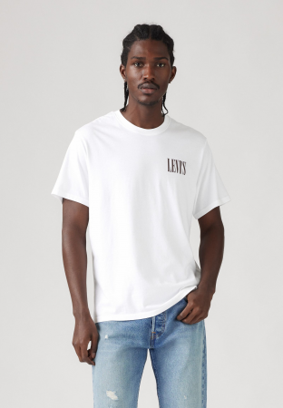 Tricouri si Polo - Levi's Tricou Alb Relaxed Barbati