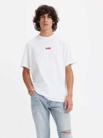 Tricouri si Polo - Levi's Tricou Alb Relaxed Barbati