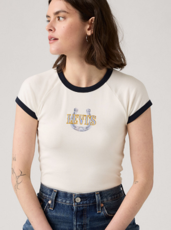 Tricouri si Topuri - Levi's Tricou Alb Slim Femei