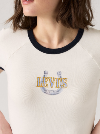 Tricouri si Topuri - Levi's Tricou Alb Slim Femei