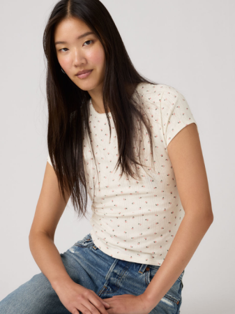 FEMEI - Tricou Alb Slim Femei