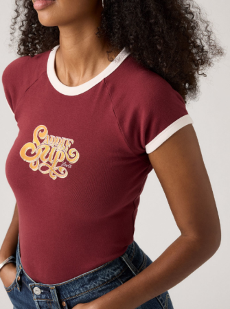 Tricouri si Topuri - Levi's Tricou Rosu Slim Femei