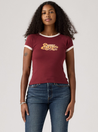 IMBRACAMINTE - Levi's Tricou Rosu Slim Femei