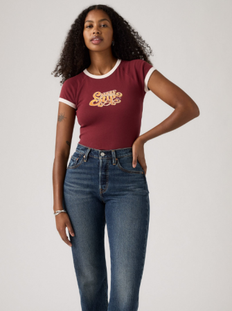 IMBRACAMINTE - Levi's Tricou Rosu Slim Femei