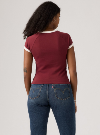 Tricouri si Topuri - Levi's Tricou Rosu Slim Femei
