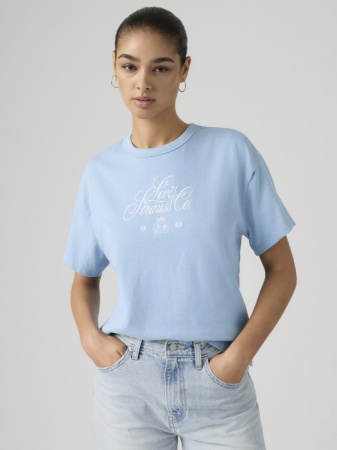 IMBRACAMINTE - Levi's Tricou Albastru Deschis Relaxed Femei