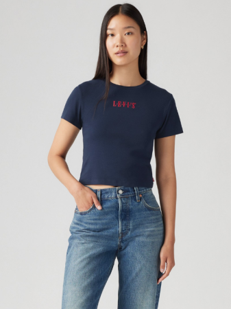 ЖЕНЩИНЫ - Levi's Женская Футболка Темно-Синяя Slim