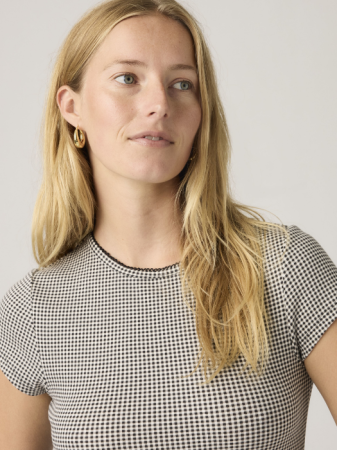 IMBRACAMINTE - Levi's Tricou Negru/Alb Slim Femei