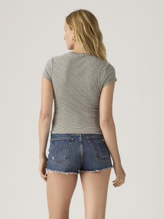 ЖЕНЩИНЫ - Женская Футболка Чёрная/Белая Slim