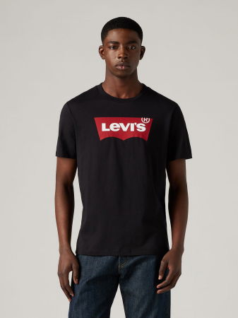 BARBATI - Levi's Tricou Negru Regular Barbati