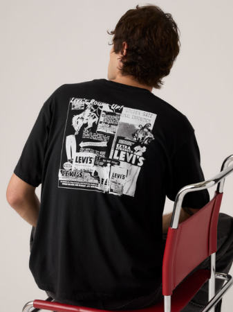 МУЖЧИНЫ - Levi's Мужская Футболка Чёрная Relaxed