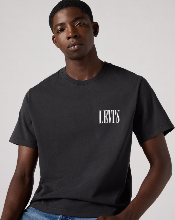 BARBATI - Levi's Tricou Negru Relaxed Barbati