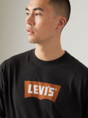 BARBATI - Levi's Tricou Negru Relaxed Barbati