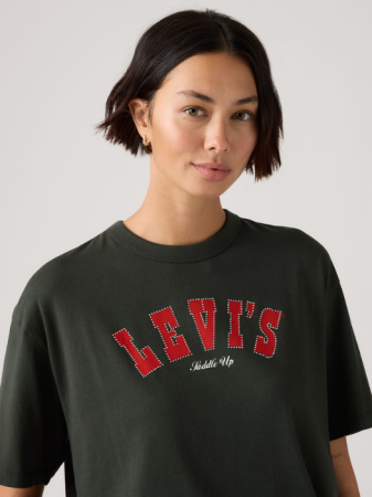 FEMEI - Tricou Negru Relaxed Femei