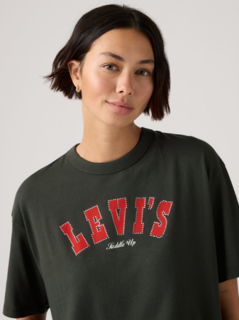 ЖЕНЩИНЫ - Levi's Женская Футболка Чёрная Relaxed