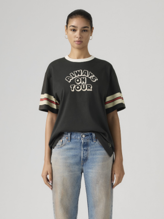 FEMEI - Levi's Tricou Negru Relaxed Femei