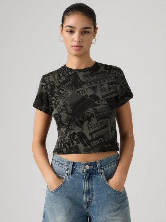 ЖЕНЩИНЫ - Levi's Женская Футболка Чёрная Slim