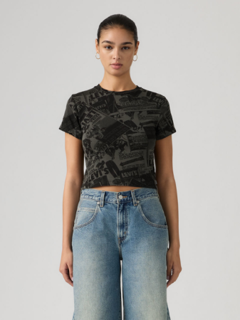 ЖЕНЩИНЫ - Levi's Женская Футболка Чёрная Slim