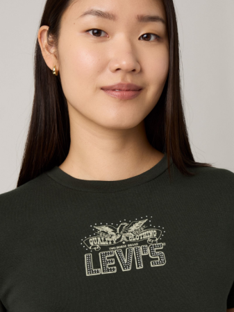 Levi's Tricou Negru Slim Femei [2]