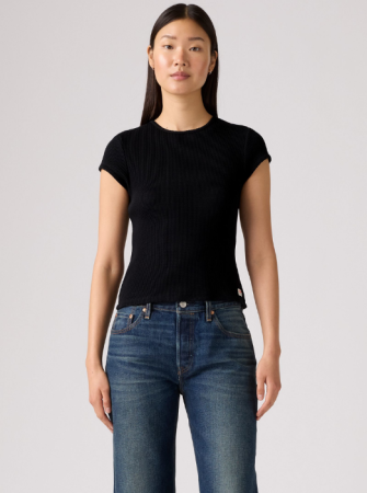 Levi's Tricou Negru Slim Femei [0]