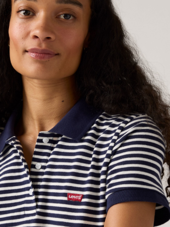 FEMEI - Levi's Tricou Polo Alb/Navy Regular Femei
