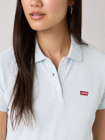 IMBRACAMINTE - Levi's Tricou Polo Albastru Deschis Regular Femei