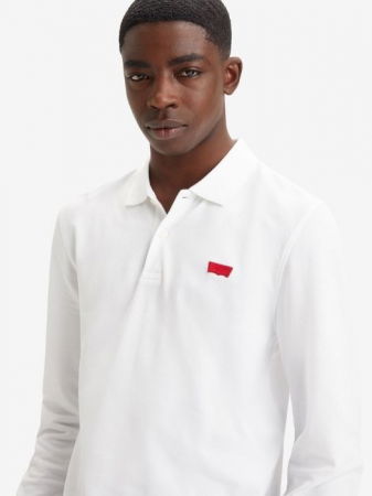 Levi's Мужское Поло С Длинным Рукавом белое Relaxed [2]