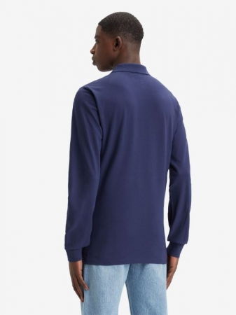BARBATI - Levi's Tricou Polo Cu Maneca Lunga Navy Regular Barbati