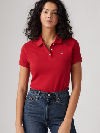 FEMEI - Levi's Tricou Polo Rosu Regular Femei