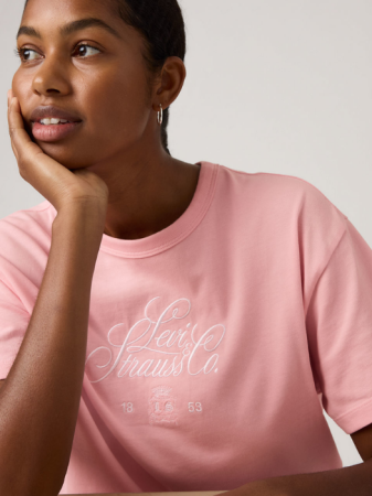 ЖЕНЩИНЫ - Levi's Женская Футболка Светло-Розовая Relaxed