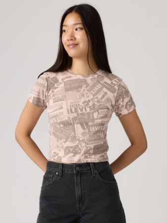 ЖЕНЩИНЫ - Levi's Женская Футболка Розовая Slim