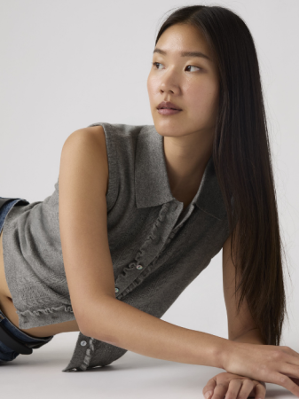 FEMEI - Levi's Vesta Gri Inchis Slim Femei