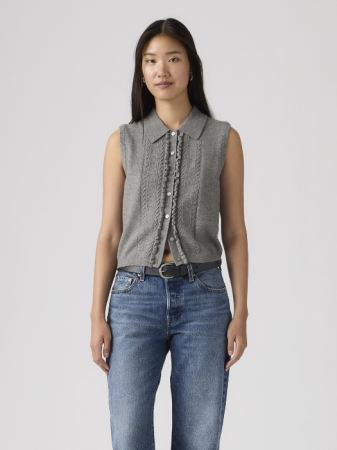 FEMEI - Levi's Vesta Gri Inchis Slim Femei