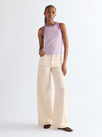 ЖЕНЩИНЫ - Женская Майка Белый/Сиреневый Slim