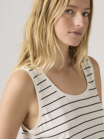 FEMEI - Maiou Alb/Negru Regular Femei