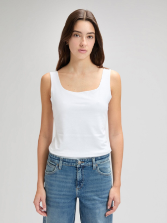 FEMEI - Maiou Alb Slim Femei