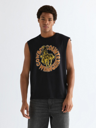 МУЖЧИНЫ - Мужская Майка Чёрная Relaxed