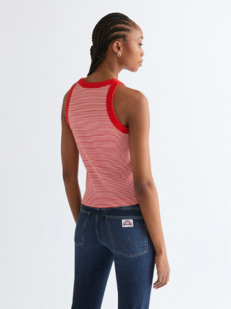 ЖЕНЩИНЫ - Женская Майка Красная/Белая Slim