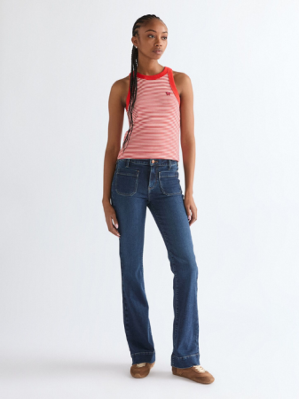 ЖЕНЩИНЫ - Женская Майка Красная/Белая Slim