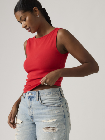 FEMEI - Maiou Rosu Slim Femei