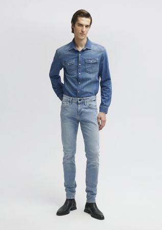 JEANS - Mavi Blugi Albastri Deschisi KVNC Skinny Barbati