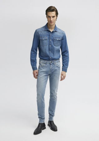 JEANS - Mavi Blugi Albastri Deschisi KVNC Skinny Barbati