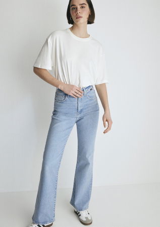 FEMEI - Blugi Albastri Deschisi Los Angeles Flare, Bootcut Femei