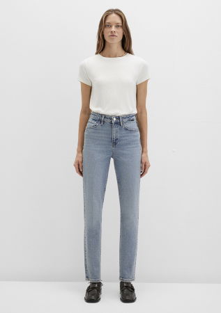 Tapered - Mavi Blugi Albastri Deschisi Star Mom Femei