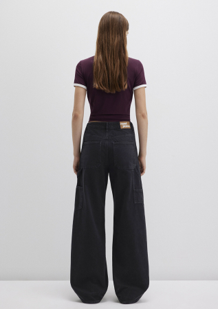 Mavi Blugi Gri Inchis Kimberly Wide Leg Femei [4]