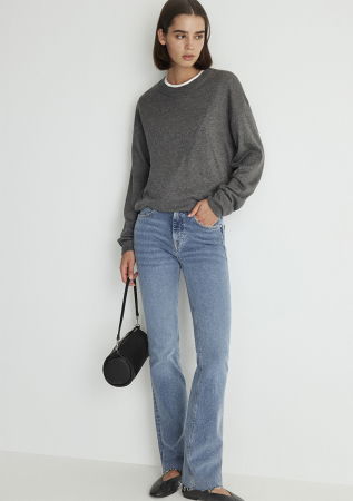 JEANS - Blugi Maro Inchis Maria Flare Femei